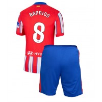 Camiseta Atletico Madrid Pablo Barrios #8 Primera Equipación Replica 2024-25 para niños mangas cortas (+ Pantalones cortos)